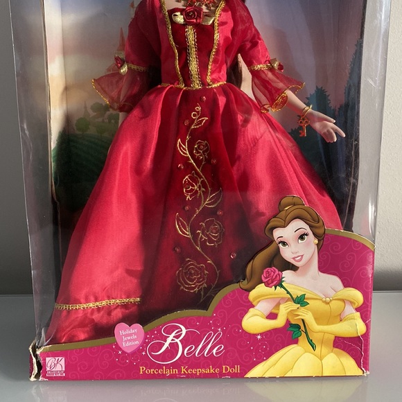 Disney Princess Brass Key - Belle Beauty & The Beast Porcelain Keepsake Doll - Picture 3 of 5